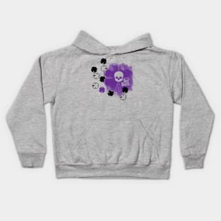 DR Skull and Shamrocks Purple Kids Hoodie